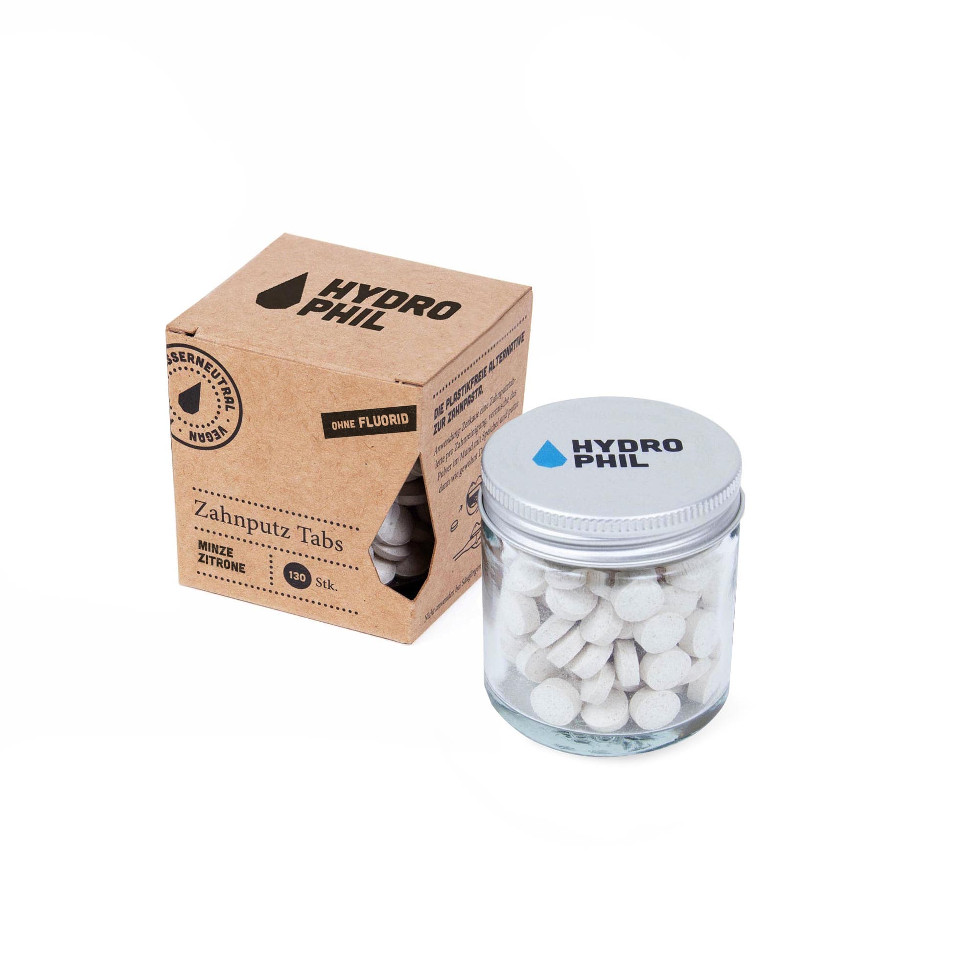 Zahnputz-Tabs Minze-Zitrone (ohne Fluorid, 130 Stk)